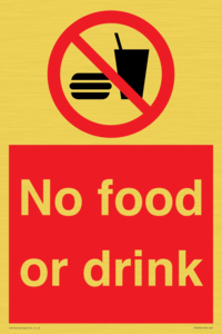 No food or drink
